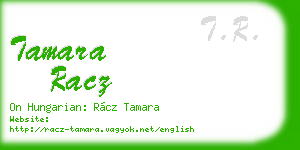 tamara racz business card